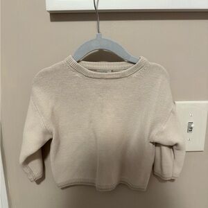 Zara Cream Women's Crew Neck Sweater
